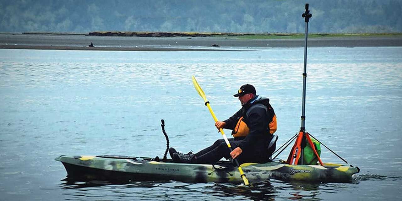 Brian Footen is a man, on a mission, in a kayak…digitally mapping Puget Sound