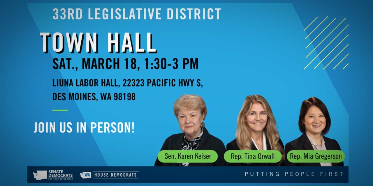 33rd District Town Hall will be Saturday, Mar. 18 in Des Moines