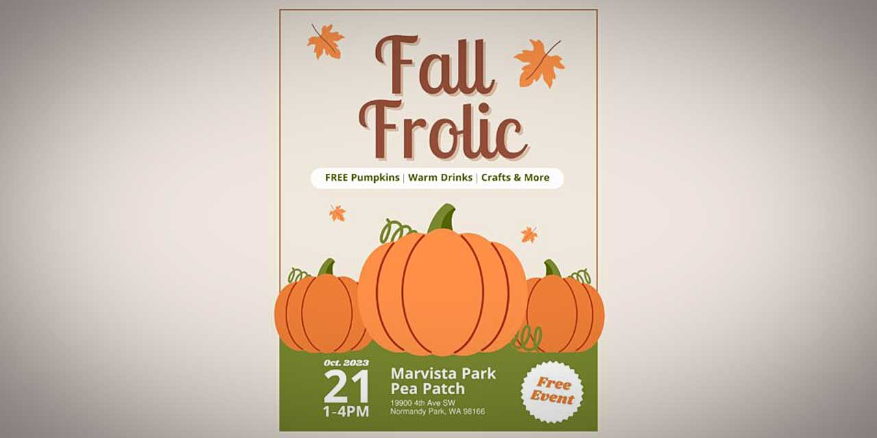 ‘Fall Frolic’ will be at Marvista Park Pea Patch this Saturday, Oct. 21