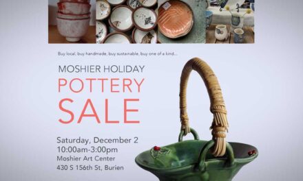 REMINDER: Buy local and handmade at the Moshier Holiday Pottery Sale this Saturday, Dec. 2