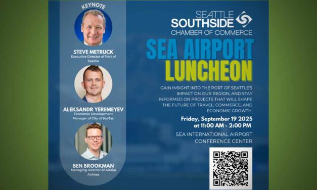 Seattle Southside Chamber’s annual SEA Airport Luncheon will be Friday, Sept. 19