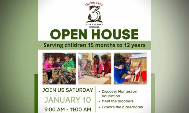 See what Three Tree Montessori School has to offer your family at an Open House this Saturday, Jan. 10!