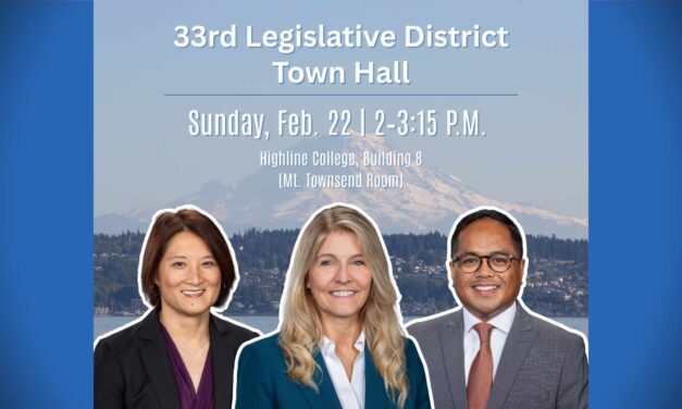 33rd District lawmakers to host Town Hall this Sunday, Feb. 22 at Highline College